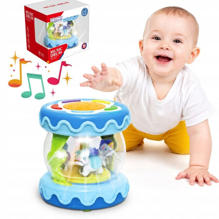 DRUM MUSIC BOX PROJECTOR 3in1 MUSICAL TOY FOR BABIES WOOPIE BABY