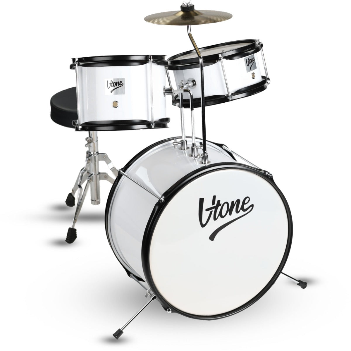 DRUMS FOR CHILDREN WHITE WOODEN SET METAL ACCESSORIES 2+ YEARS Packaging status original