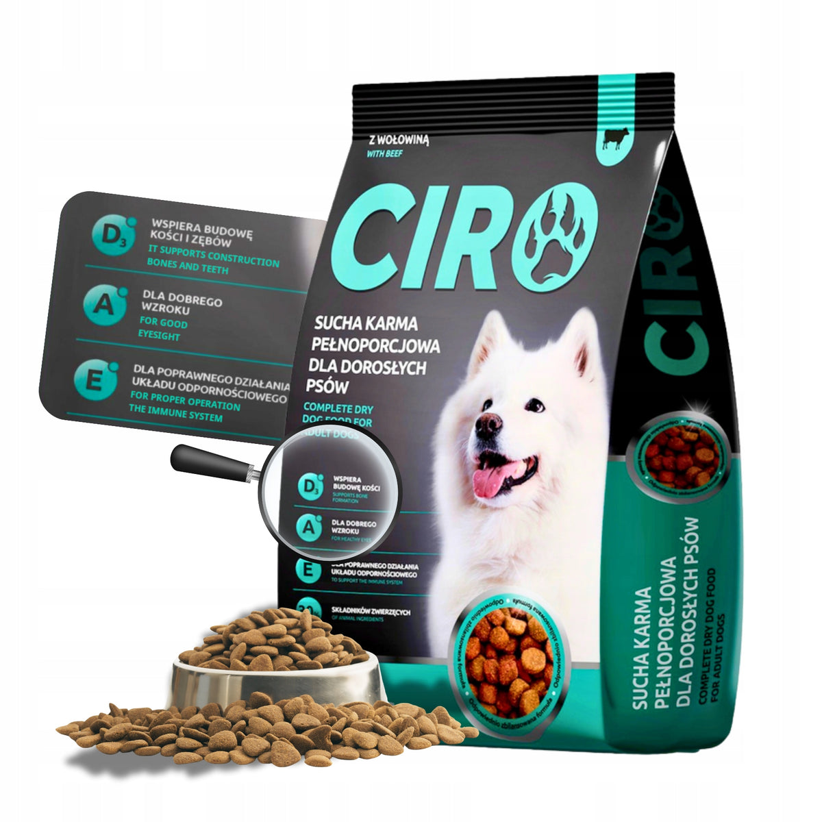 DRY DOG FOOD BEEF VEGETABLES ADULT LARGE BREED BEEF CIRO 10 KG Manufacturer code 5901793406749