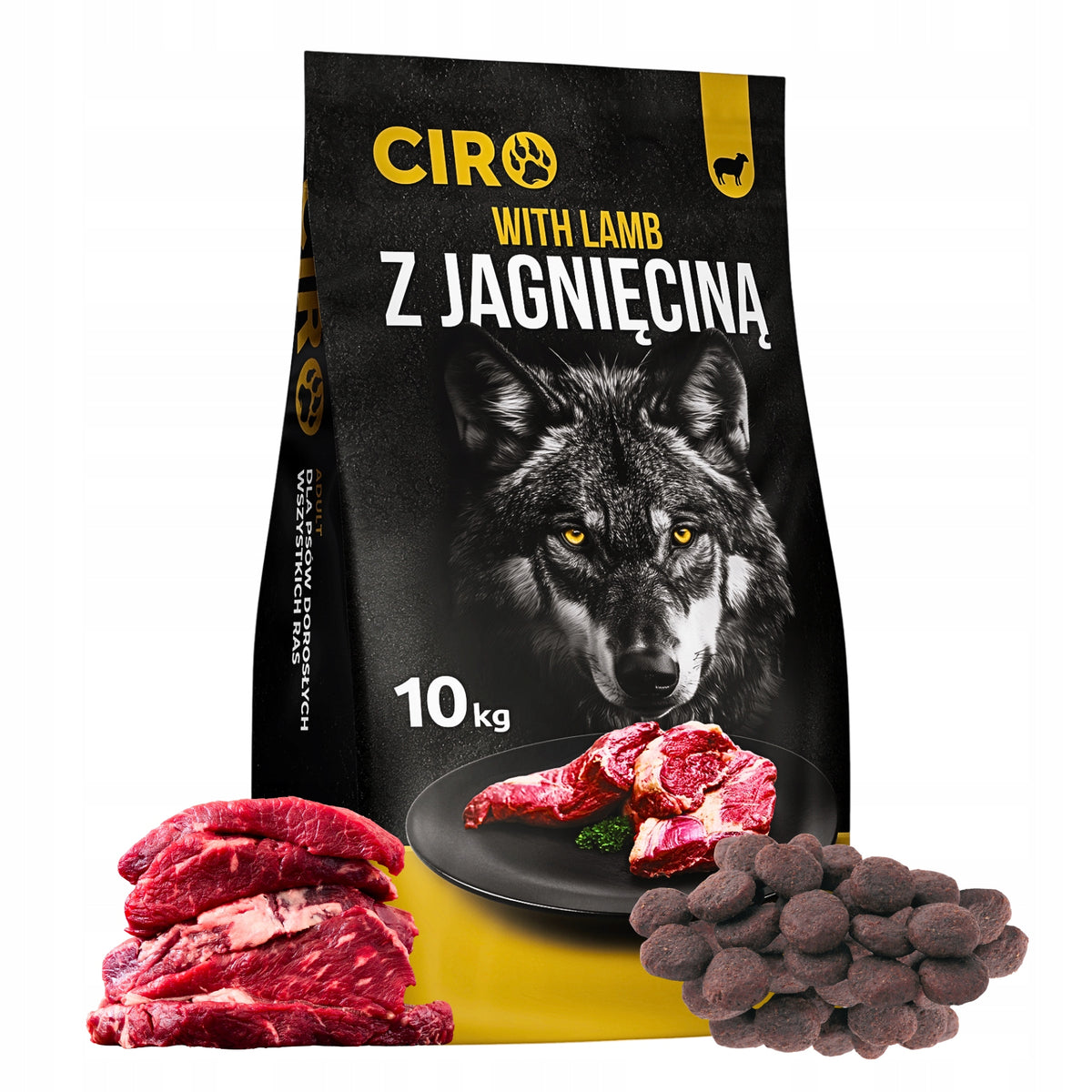 DRY DOG FOOD LAMB WITH VITAMINS LARGE BREED ADULT CIRO 10KG EAN (GTIN) 5904036894051