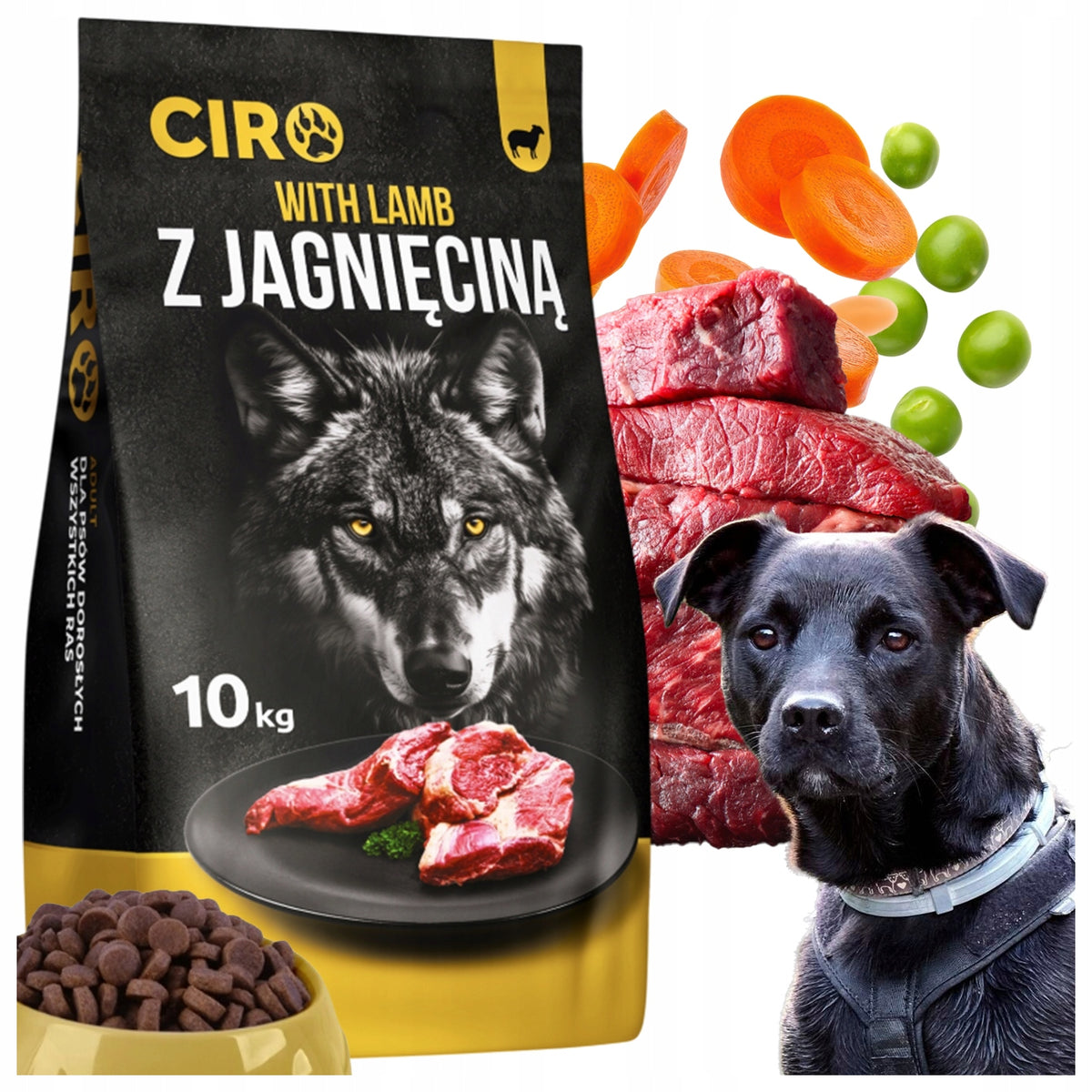 DRY DOG FOOD LAMB WITH VITAMINS LARGE BREED ADULT CIRO 10KG
