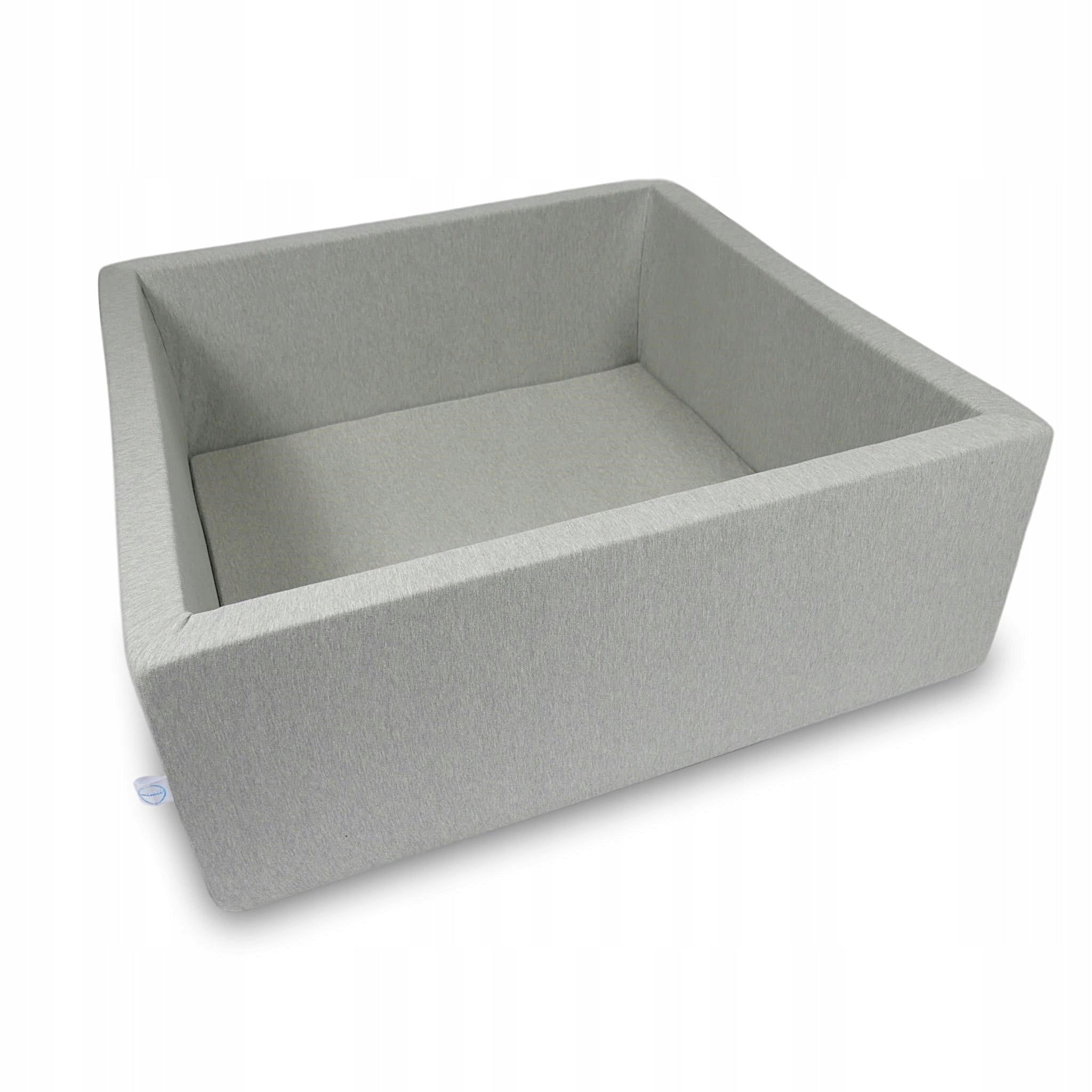 DRY POOL without balls PLAYPEN for children 110x110x40cm Light grey square