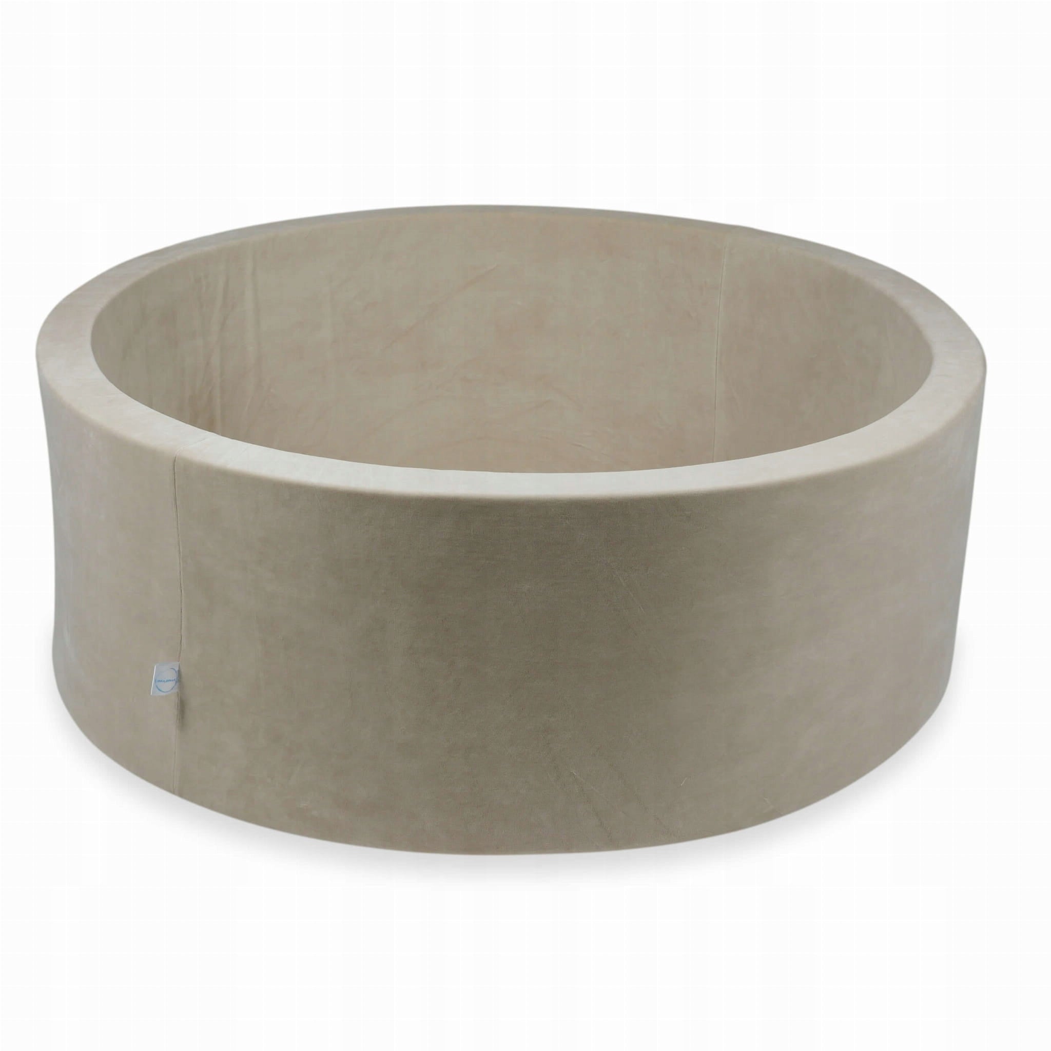 DRY POOL without balls PLAYPEN for children 110x40cm Velvet Soft Beige round
