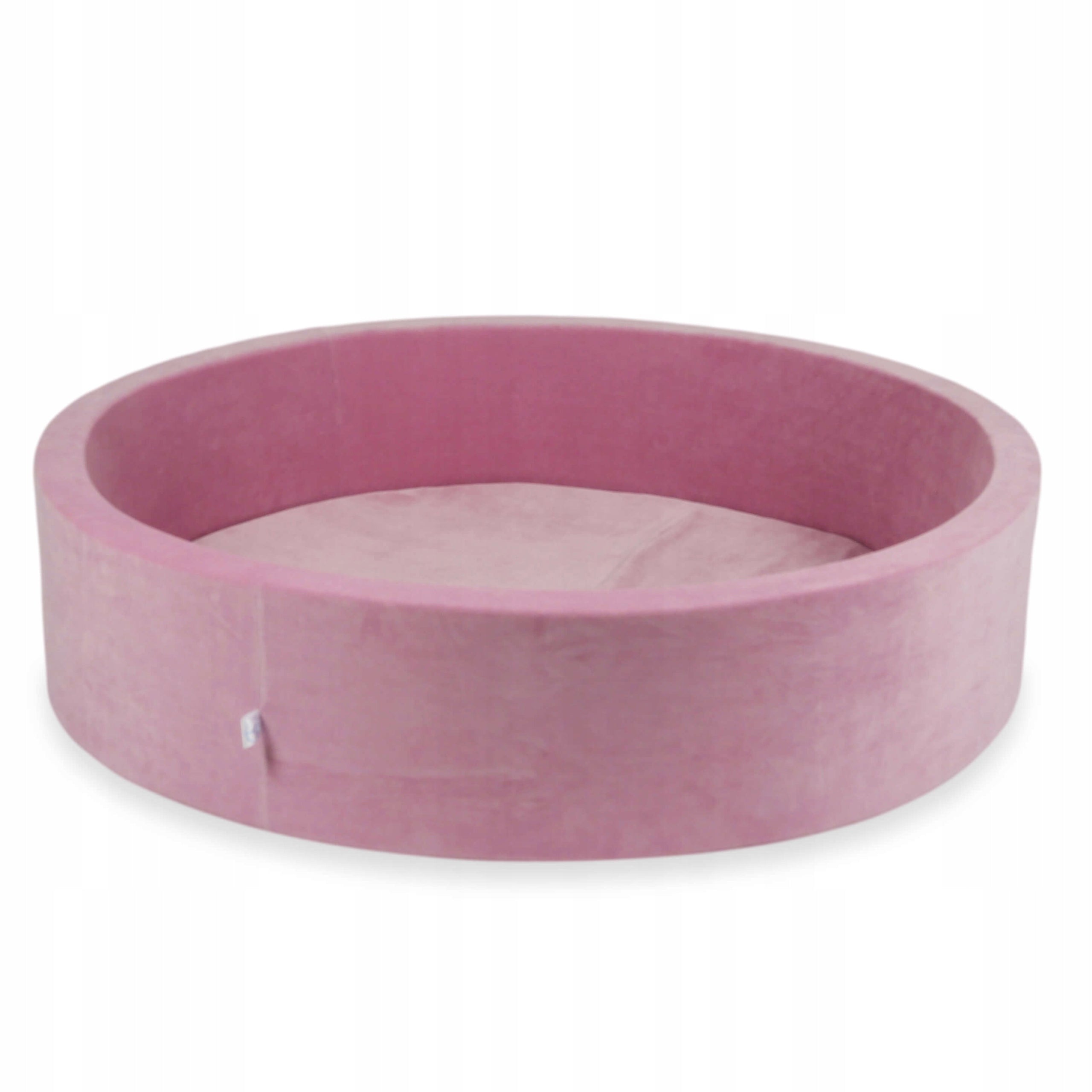 DRY POOL without balls PLAYPEN for children 130x30cm Velvet Soft Pink round