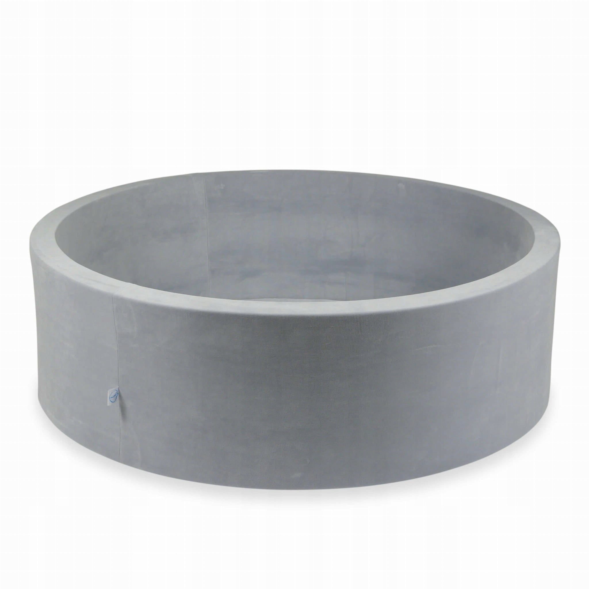 DRY POOL without balls PLAYPEN for children 130x40cm Soft Light grey round