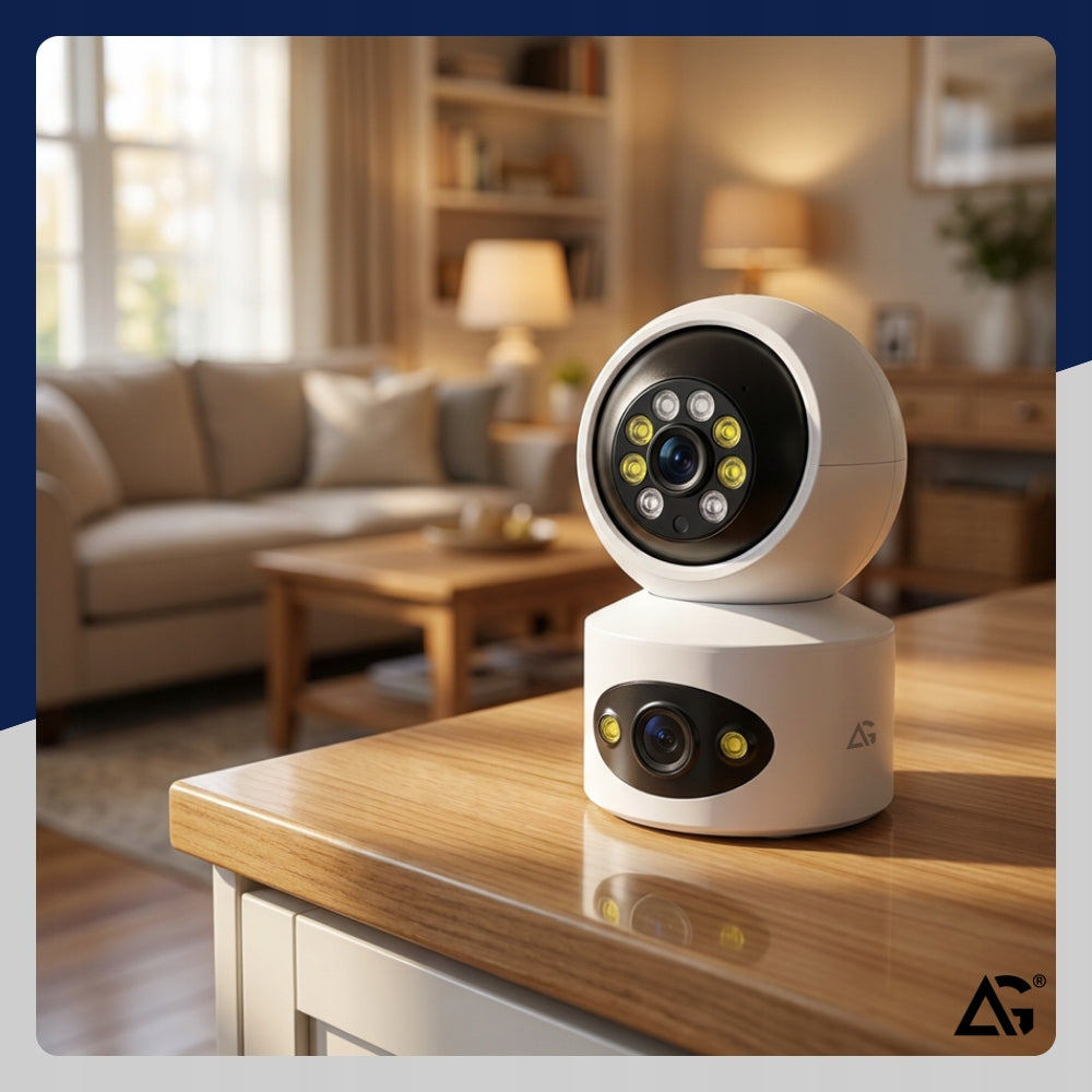 DUAL CAMERA INDOOR WIFI HOME NANNY SMART DETECTION 8MP Kind internal