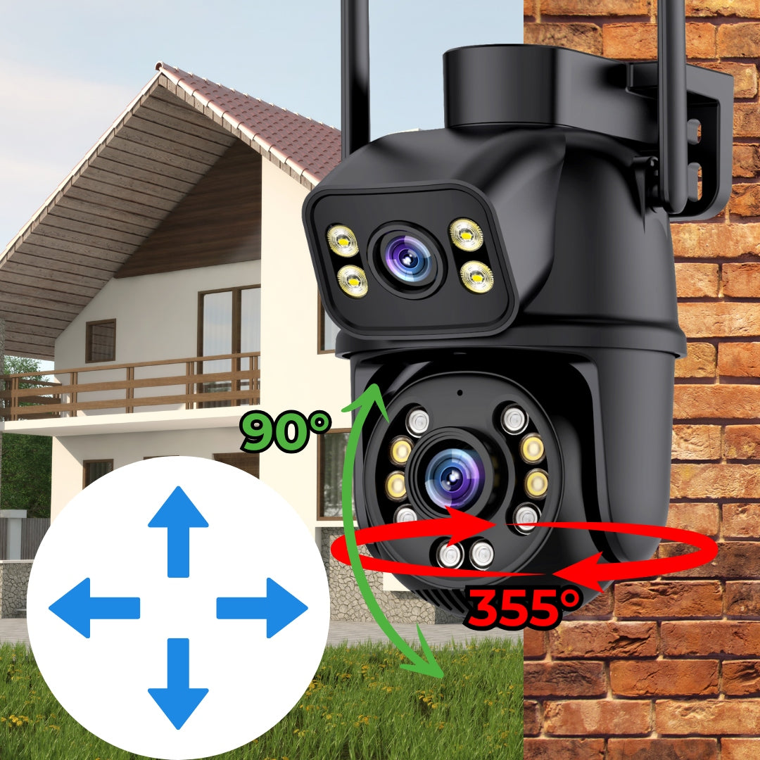 DUAL CAMERA ROTATING WIFI IP UHD AUDIO OUTDOOR 6MPX 6MP 4K DETECTION Certificates of conformity CE