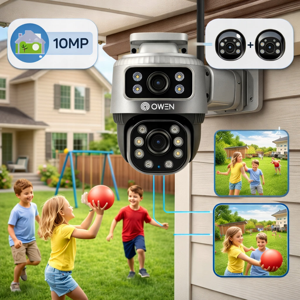 DUAL Outdoor Camera Rotating 2 Lenses 8MPx 4G SIM Wireless Packaging status original