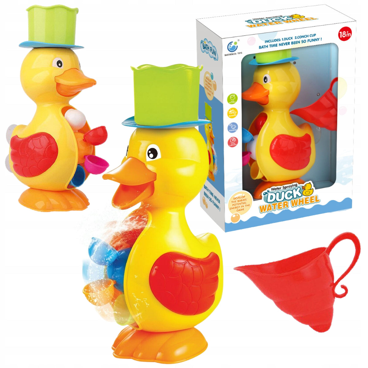 DUCK BATH REEL WATER TOY FOR BATH JUG FOR CHILDREN 18M+ Manufacturer code 6920176284315