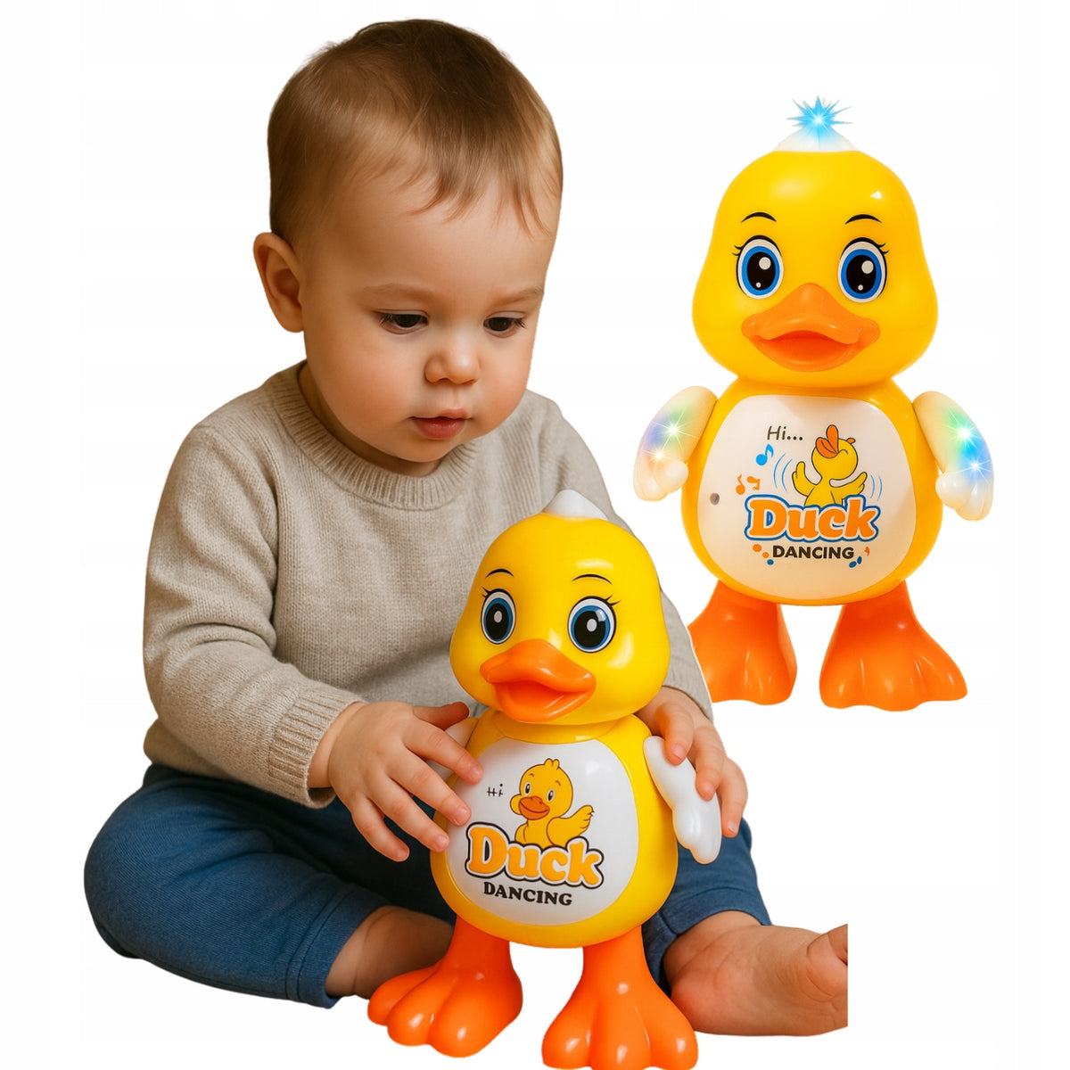 DUCK DANCING DUCK INTERACTIVE EDUCATIONAL GLOWING PLAYING