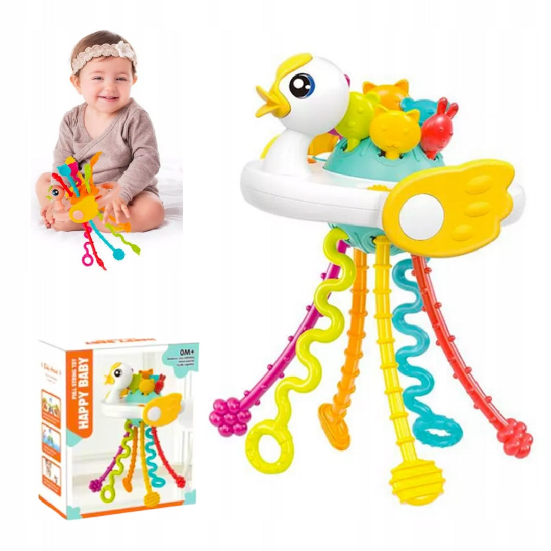 DUCK TEETHER Interactive Sensory RATTLE For Infants 4in1
