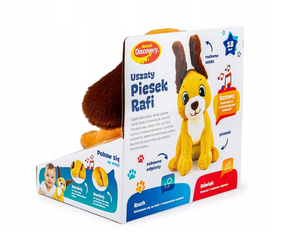 DUMEL Eared dog RAFI 30847 songs and cheerful phrases in Polish 18m+ PL Brand Dumel