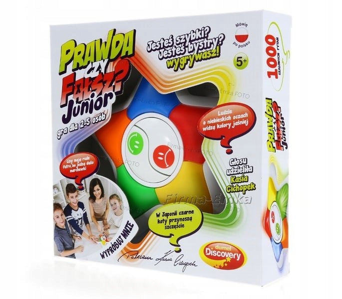 DUMEL Family social game TRUE OR FALSE JUNIOR Interactive PL Brand Dumel