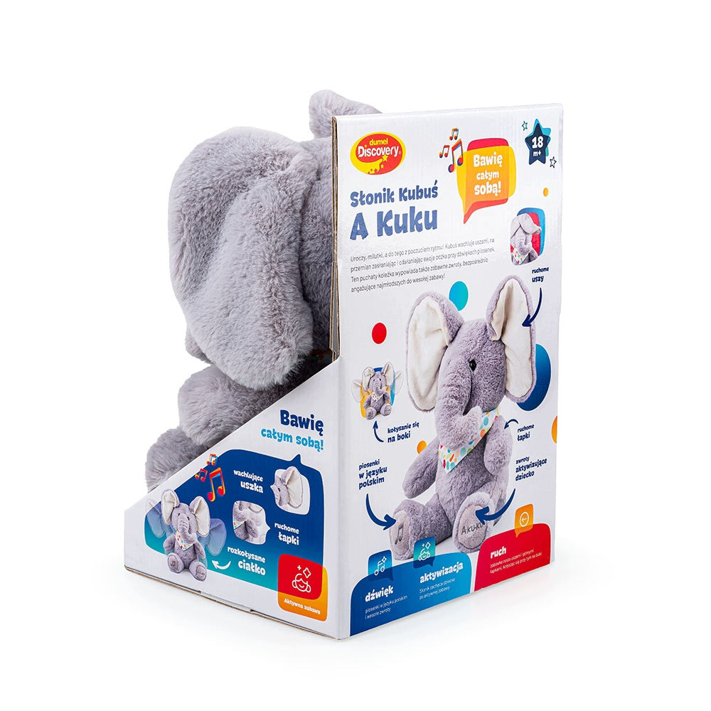 DUMEL INTERACTIVE TOY ELEPHANT KUBUŚ 18M+ Packaging status original