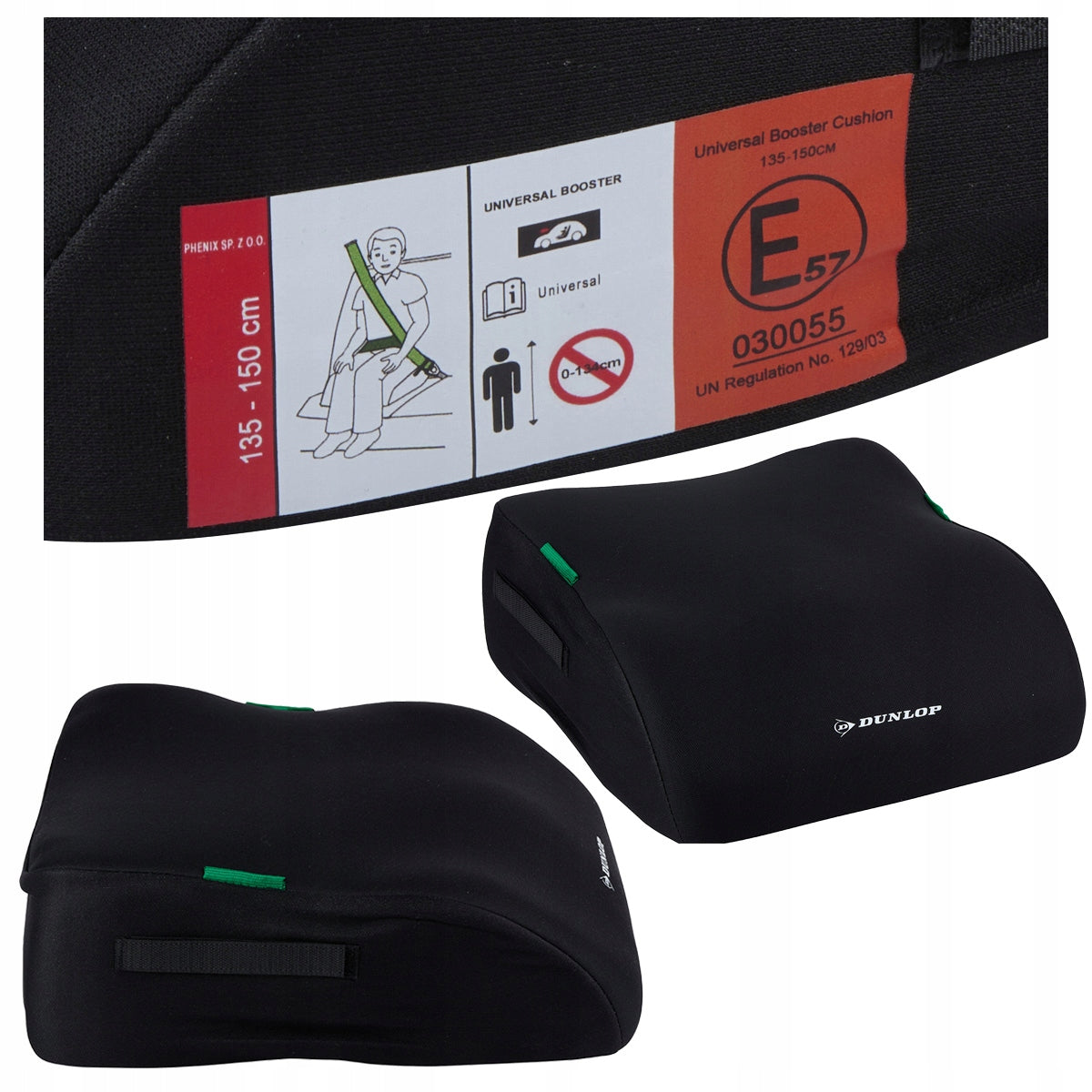 DUNLOP SEAT PAD for baby car 135-150cm Packaging status original