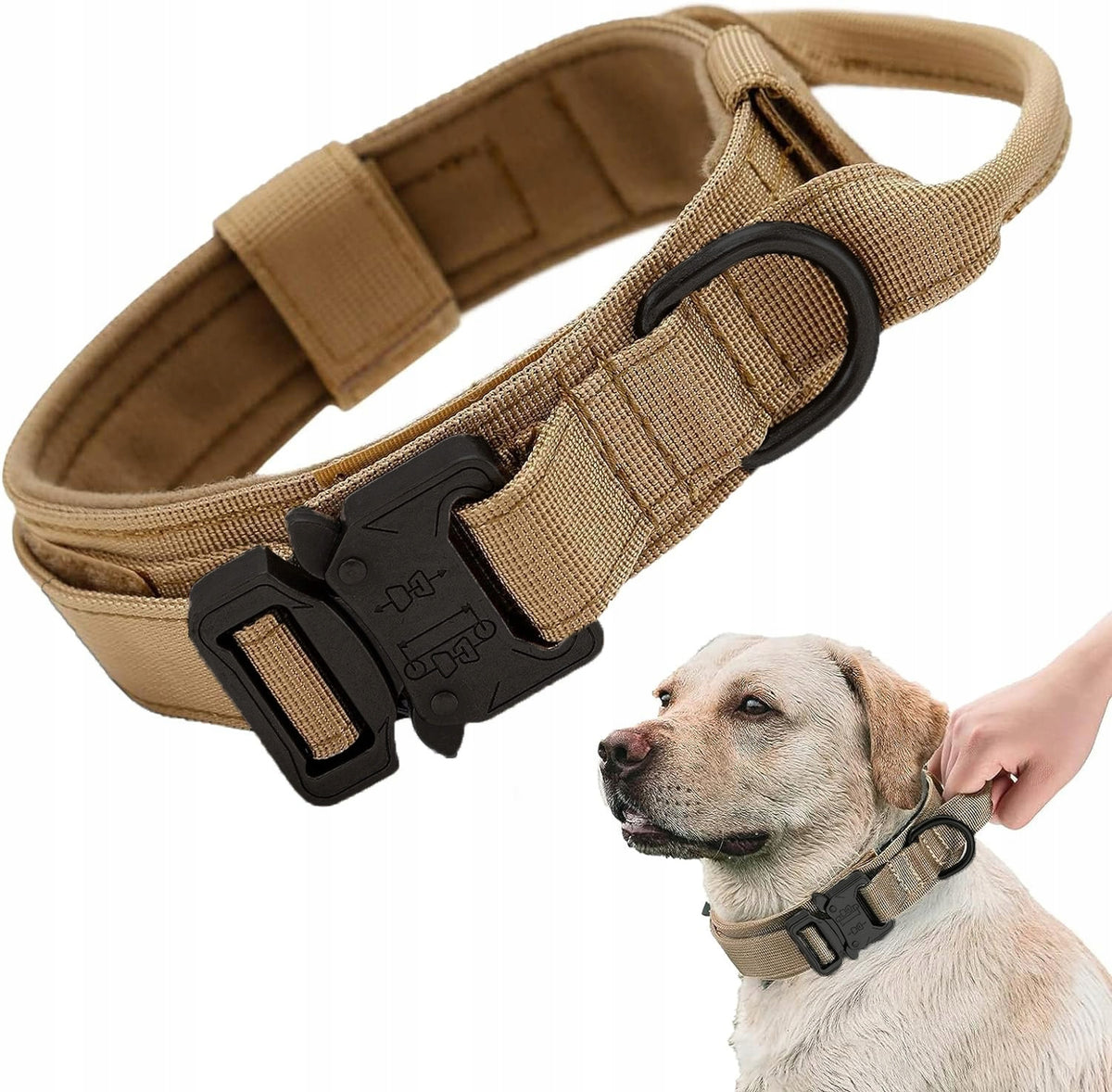 DURABLE Tactical Military STRONG Training COLLAR with DOG HANDLE