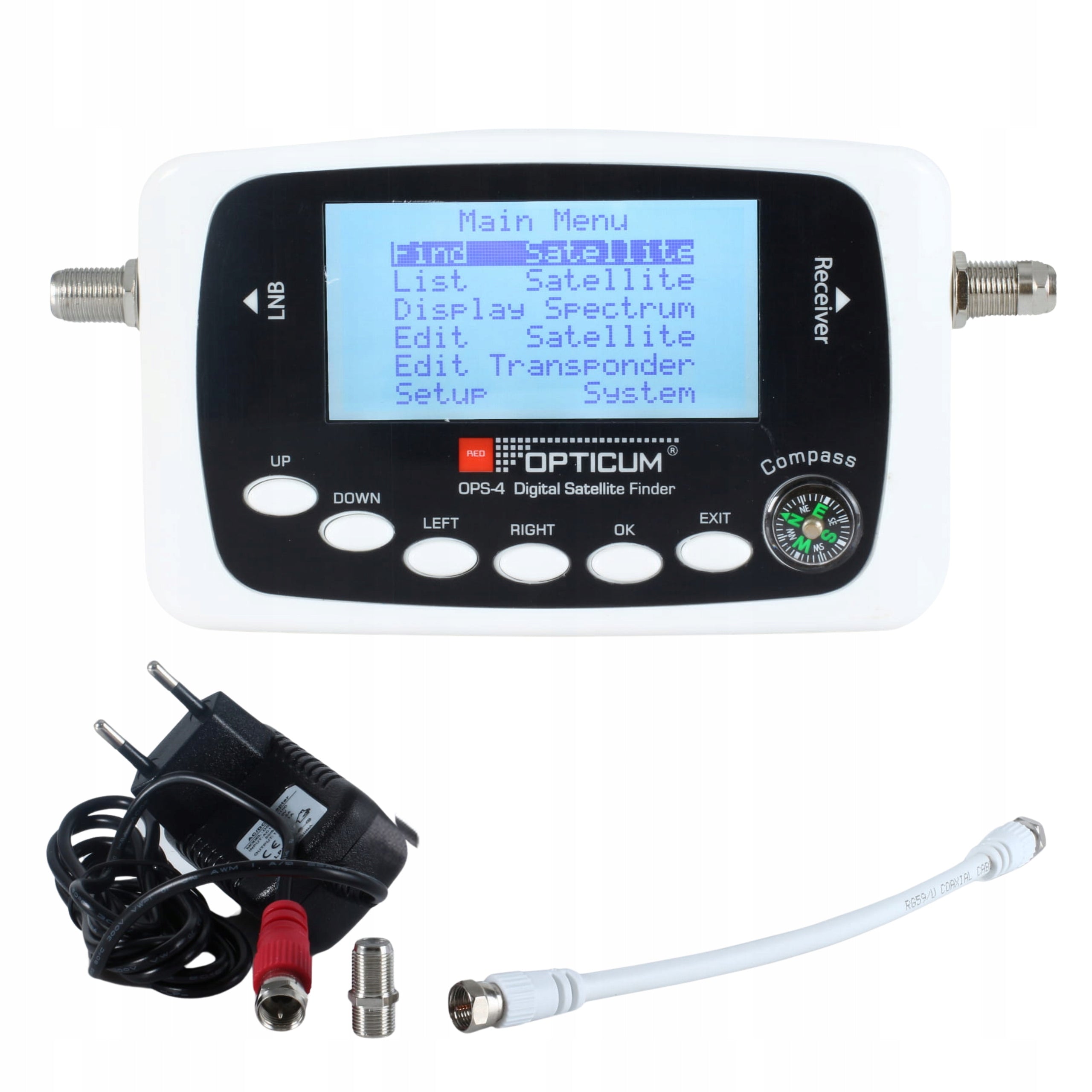 DVB-S2 Opticum OPS-4 LCD Finder DiSEqC Compass Satellite Signal Meter