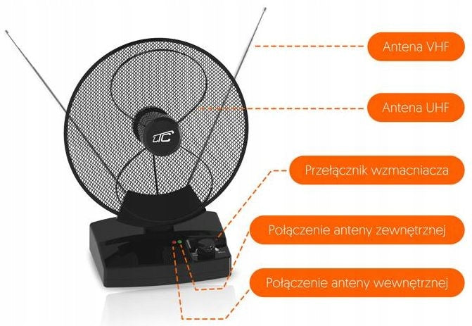 DVB-T TV Room Antenna for UHF VHF Digital Terrestrial TV Set Top Box Packaging status original
