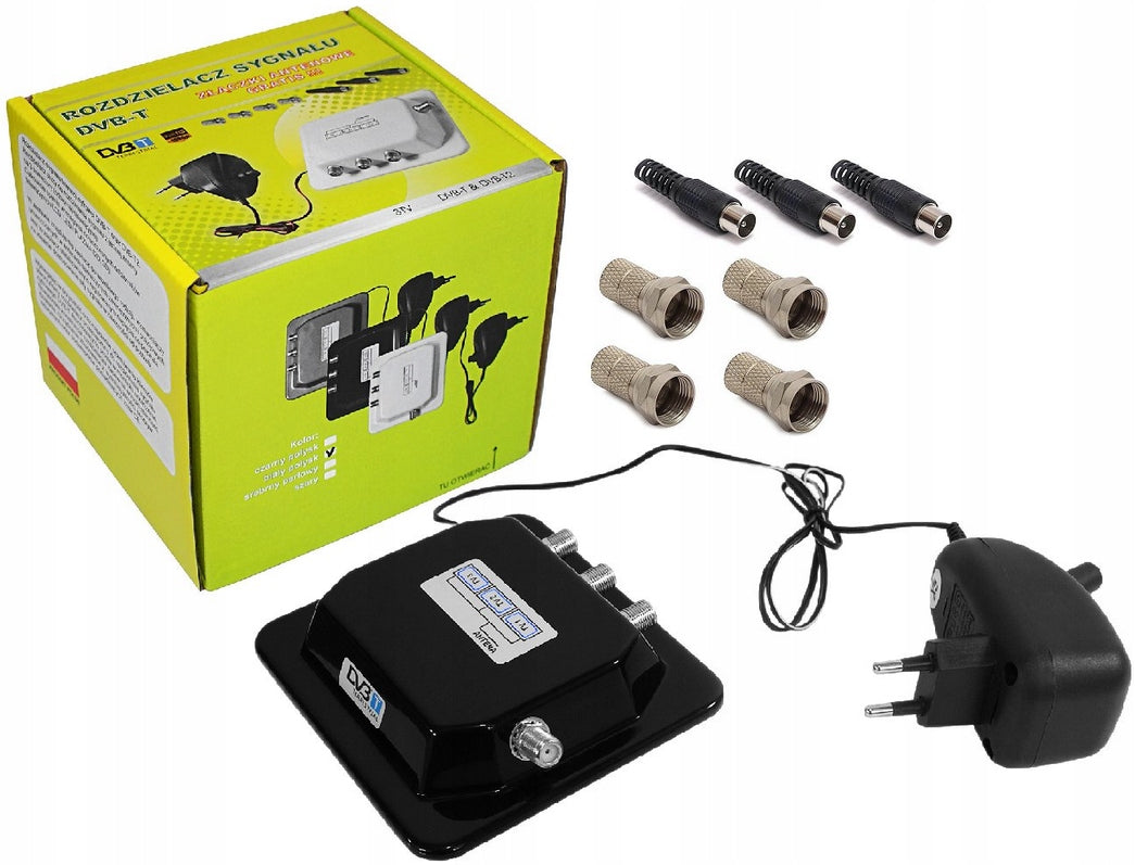 DVB-T2 4K 3TV DIGITAL SIGNAL SPLITTER BLACK SET MANUFACTURER