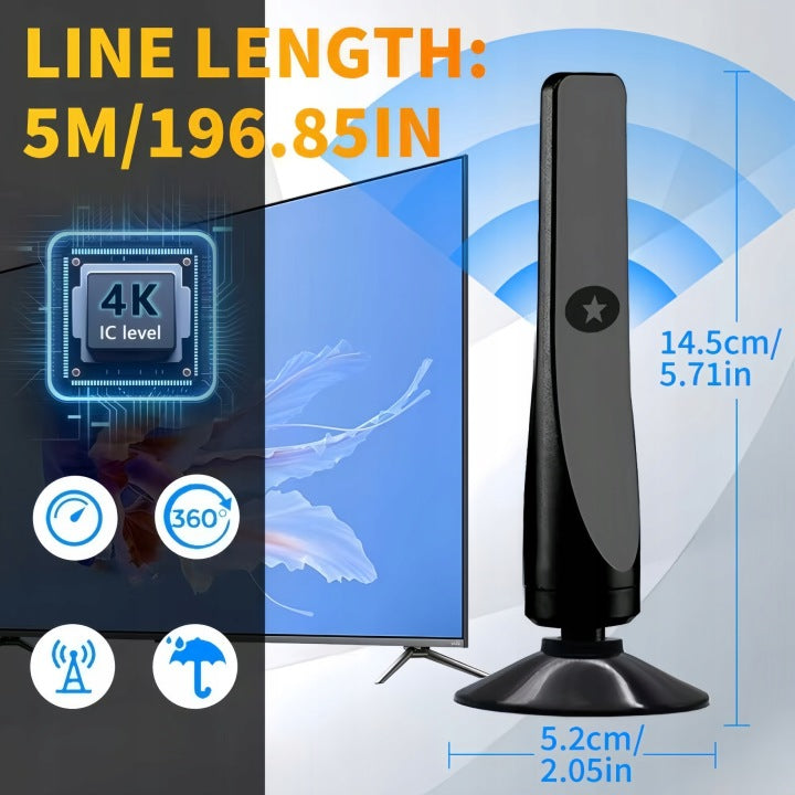 DVB-T2 4K HD ROOM ANTENNA WITH MAGNET AMPLIFIER FILTER LTE FM Brand no brand