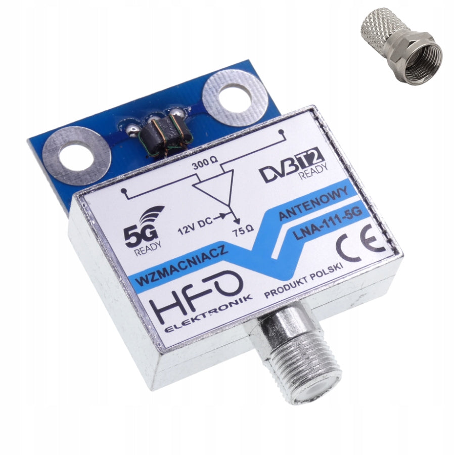 DVB-T2 Antenna Amplifier LNA-111 5G 15dB Power Supply 12V