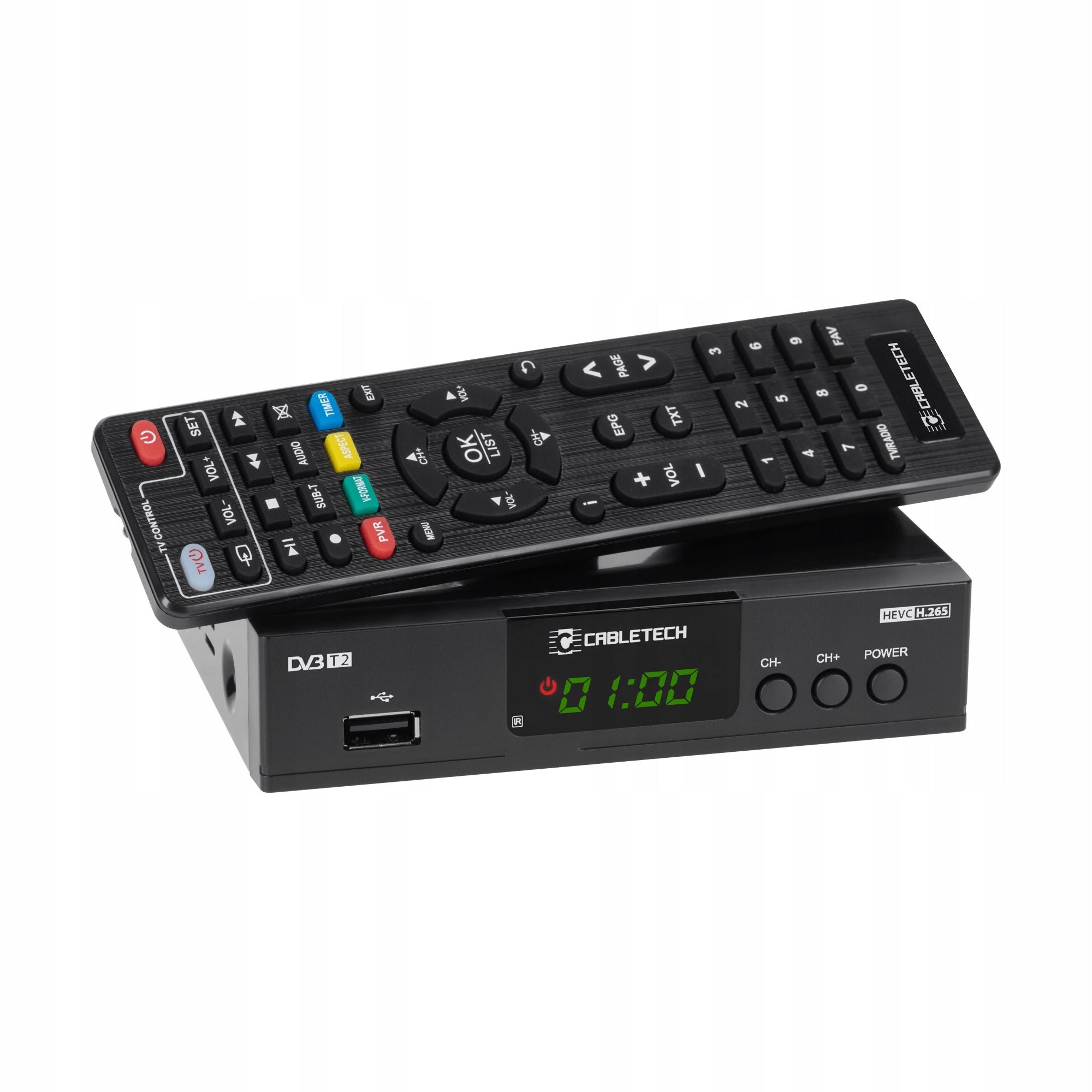 DVB-T2 H.265 HEVC USB Cabletech URZ0338A TV set-top box tuner