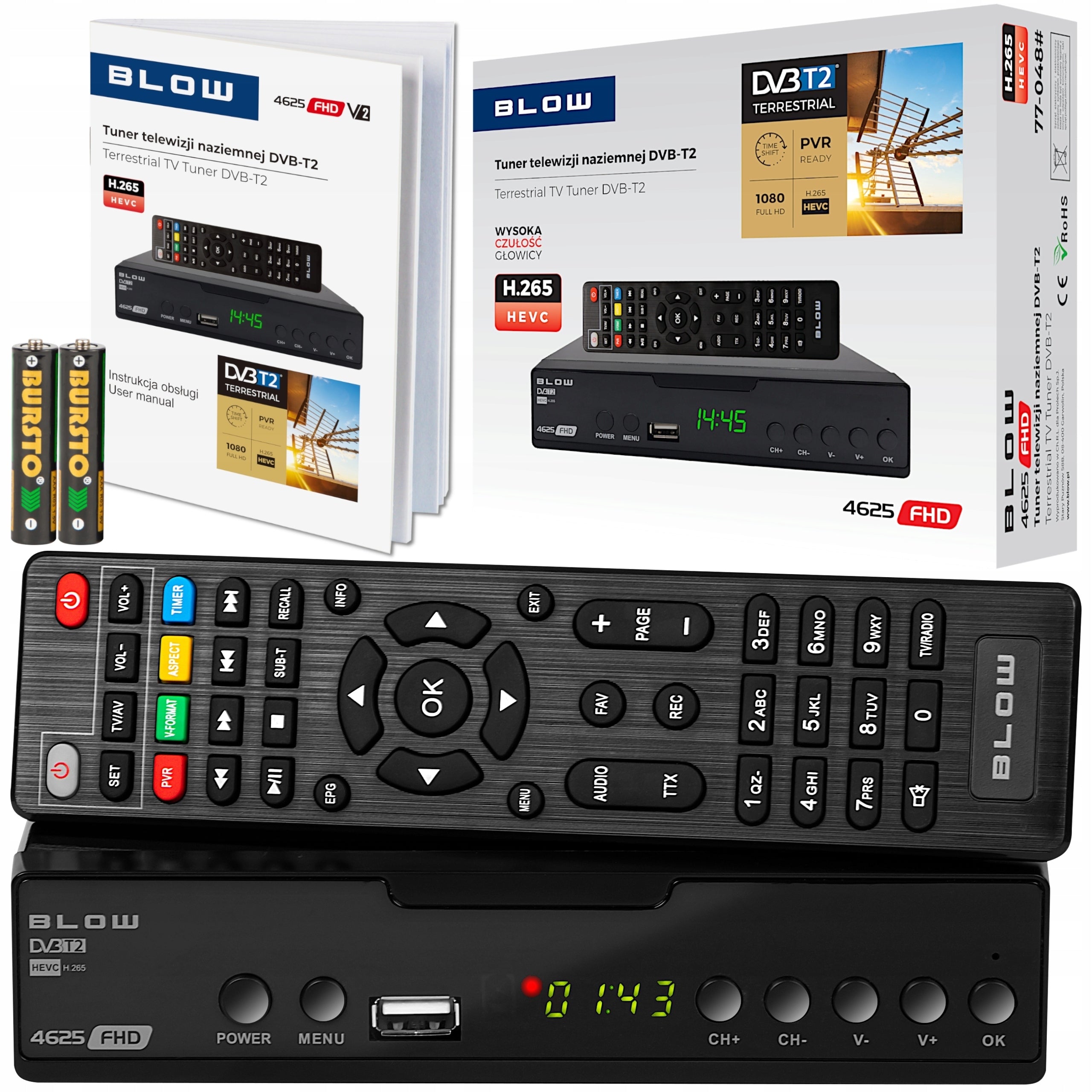 DVB-T2 H.265/HEVC terrestrial tuner