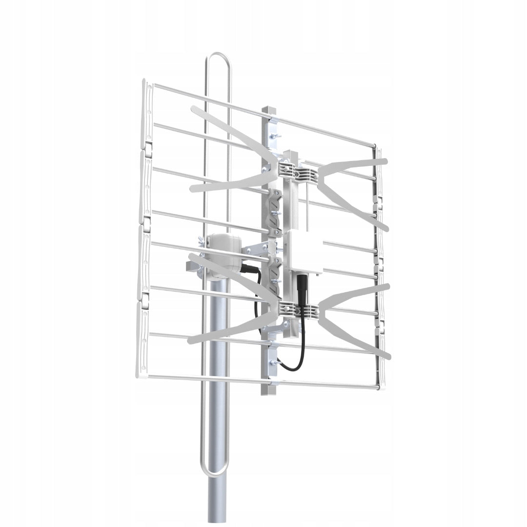DVB-T2 UHF VHF MUX8 TV Antenna with RET COMBO RF STERN Mesh Amplifier Packaging status original