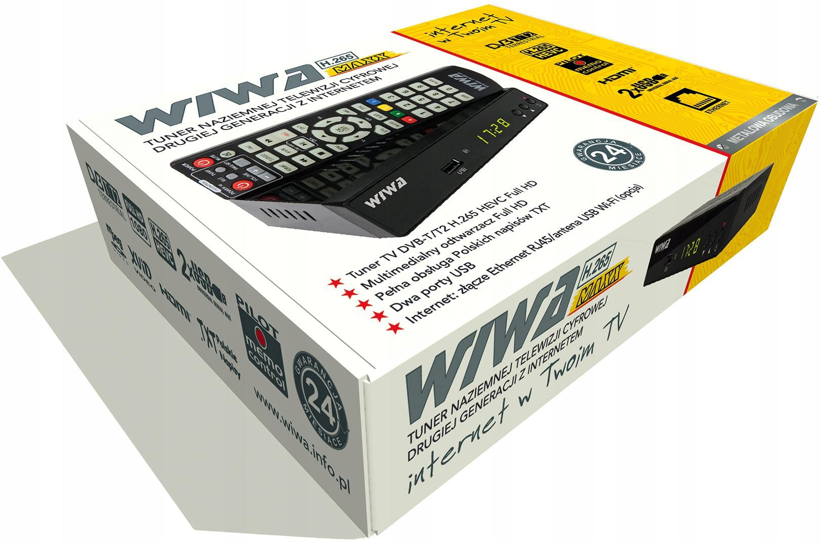 DVB-T2 decoder tuner WIWA H.265 MAXX terrestrial TV EAN (GTIN) 5907678819529