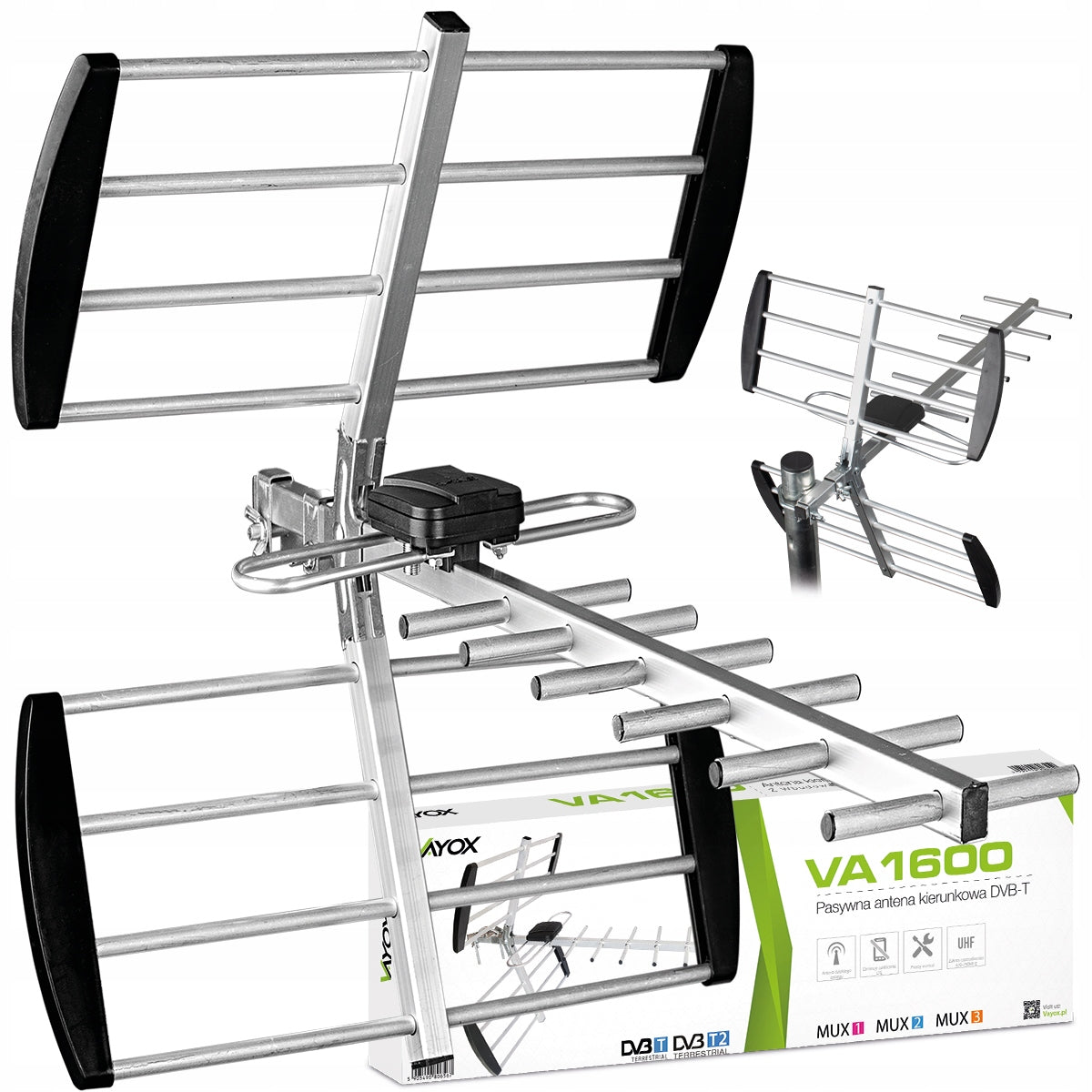 DVBT2 ANTENNA FOR TERRESTRIAL TV DIRECTIONAL EXTERNAL MUX8 4K LTE STRONG VAYOX