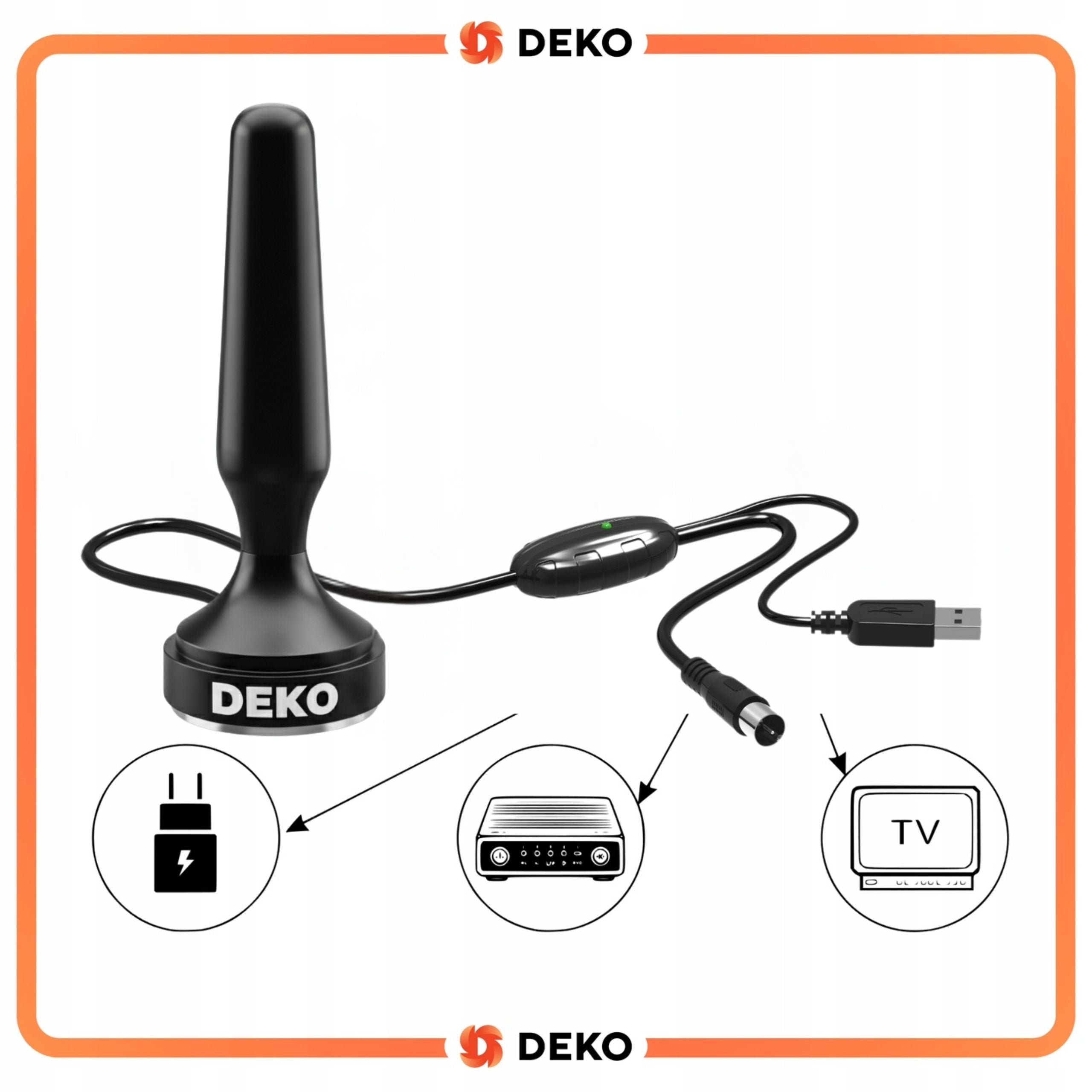 DVBT2 INDOOR ROOM ANTENNA for terrestrial TV HEVC 28Db Manufacturer code Antena Pokojowa Tv Naziemna Dvbt2 Hevc Usb