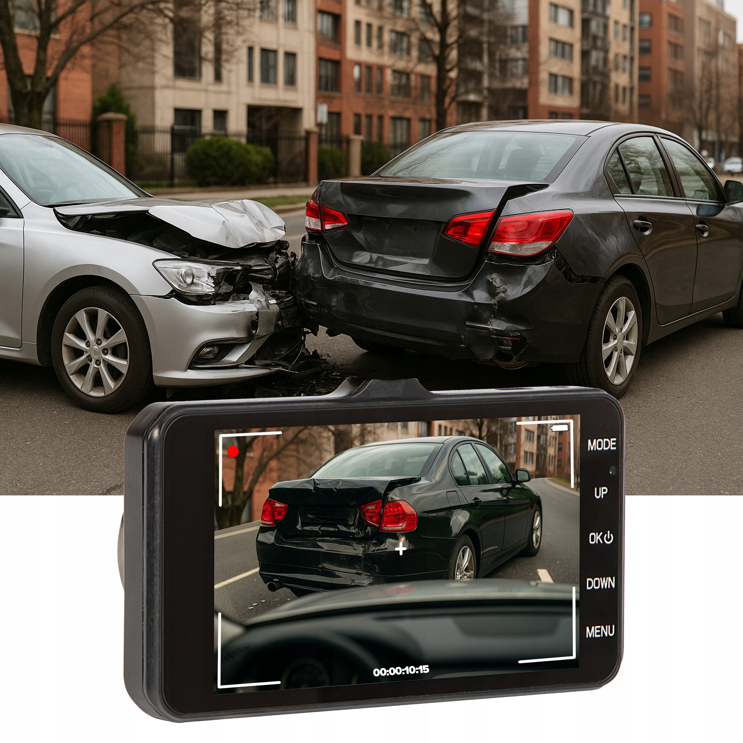 DVR CAR CAMERA REVERSING FULL HD TOUCH SCREEN FRONT REAR Manufacturer code 78-565#