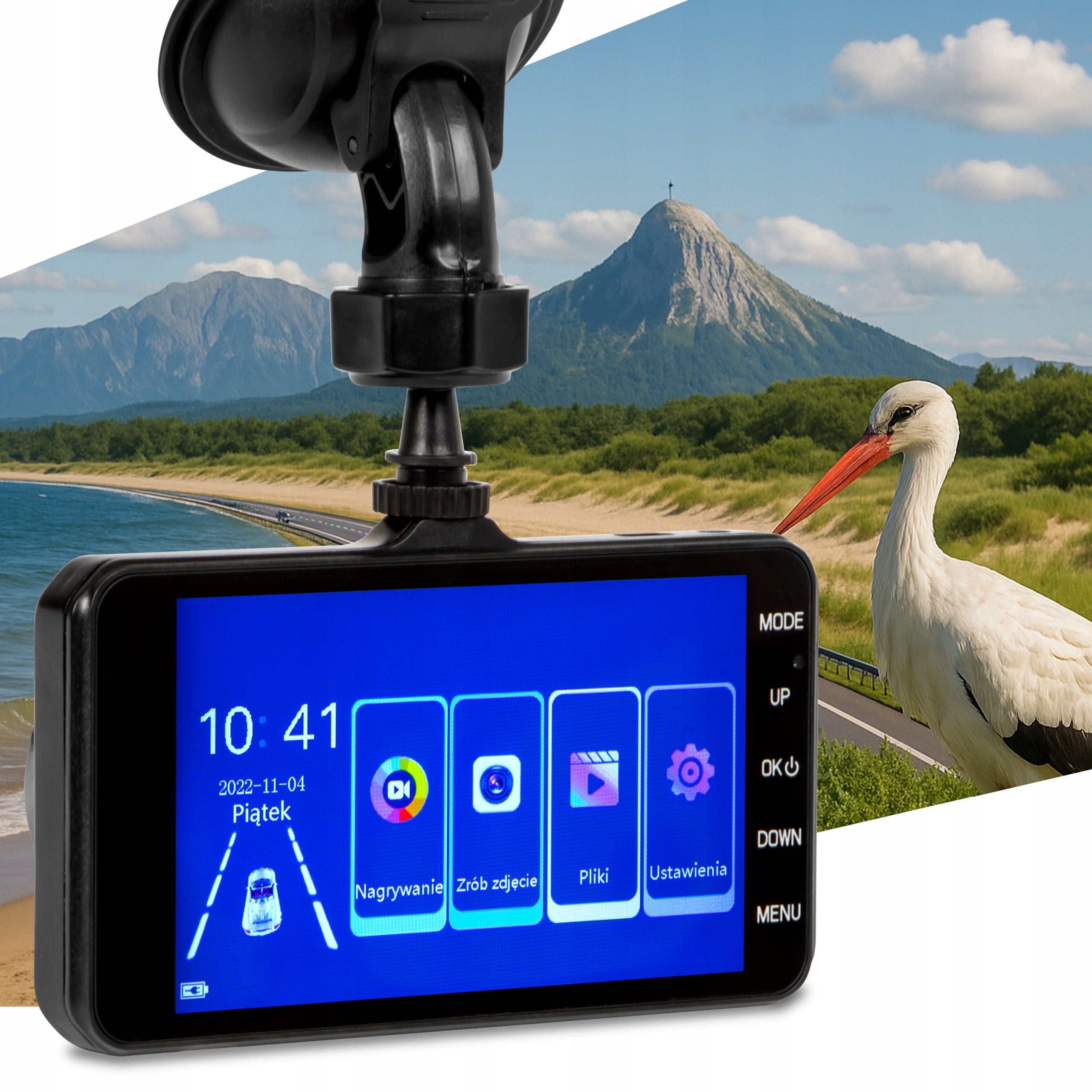 DVR CAR CAMERA REVERSING FULL HD TOUCH SCREEN FRONT REAR Model F800 DUAL