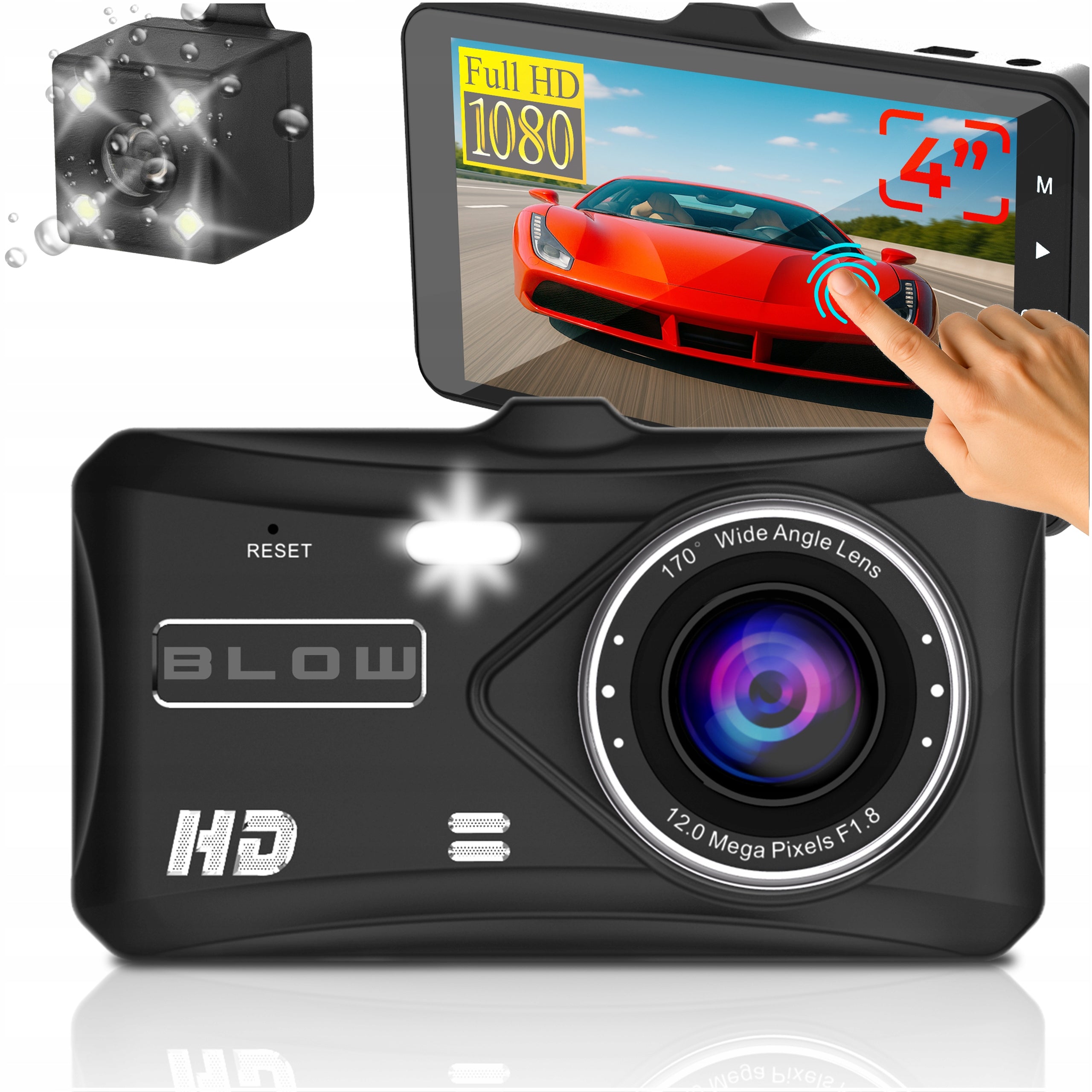 DVR CAR CAMERA REVERSING FULL HD TOUCH SCREEN FRONT REAR