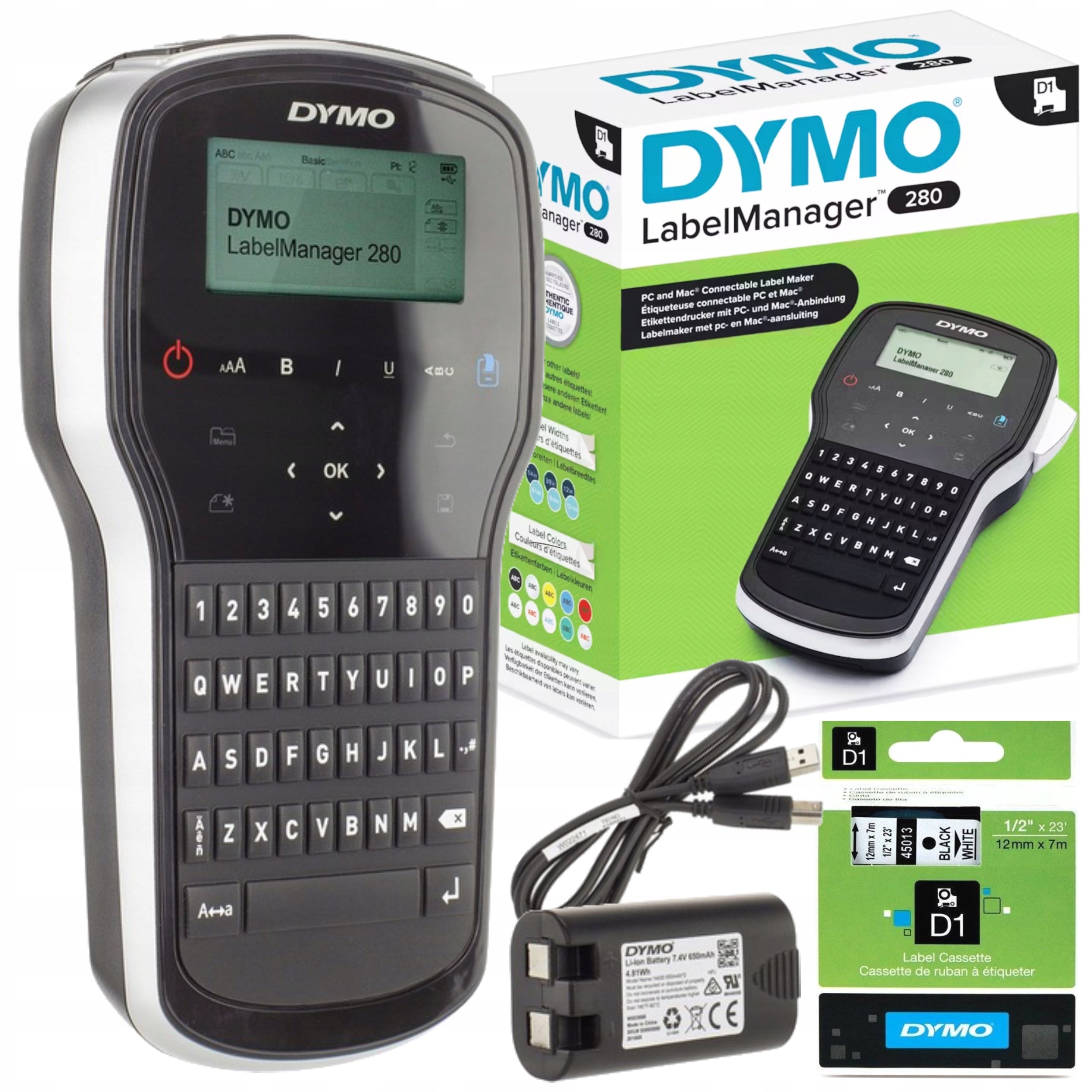 DYMO LabelManager LM280 to 12mm PC Printer: USB Wireless Labeller Packaging status original