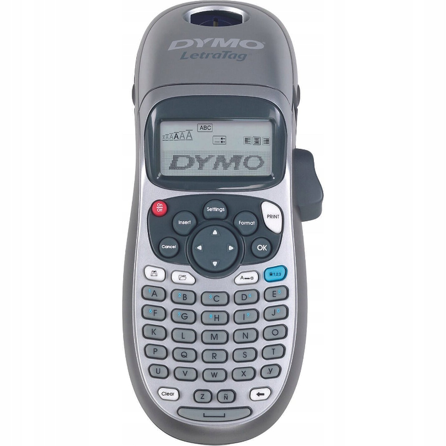DYMO Letratag LT-100H Silver Label Printer + 12mm LT Tape + 4x Battery Packaging status original