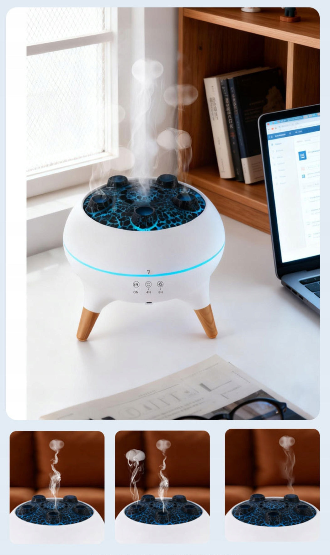 DYNAMIC HUMIDIFIER JELLYFISH ESSENTIAL OIL DIFFUSER LAMP Brand no brand