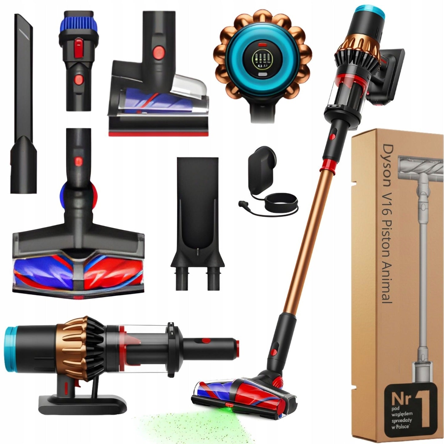 DYSON V16 PISTON ANIMAL BLACK CORDLESS VACUUM CLEANER 315AW 70MIN