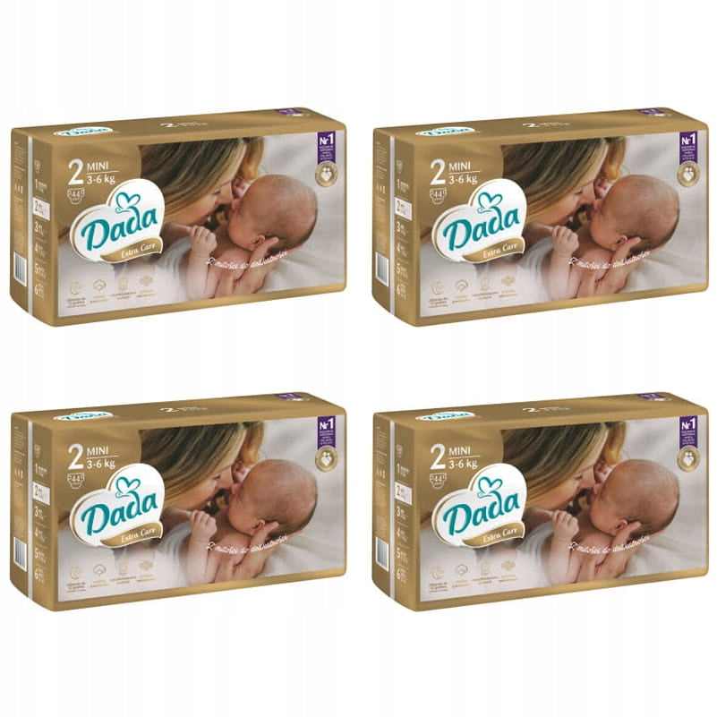 Dada Disposable diapers Extra Care 2 MINI 3-6 kg 4x 44 pcs Diapers type disposable