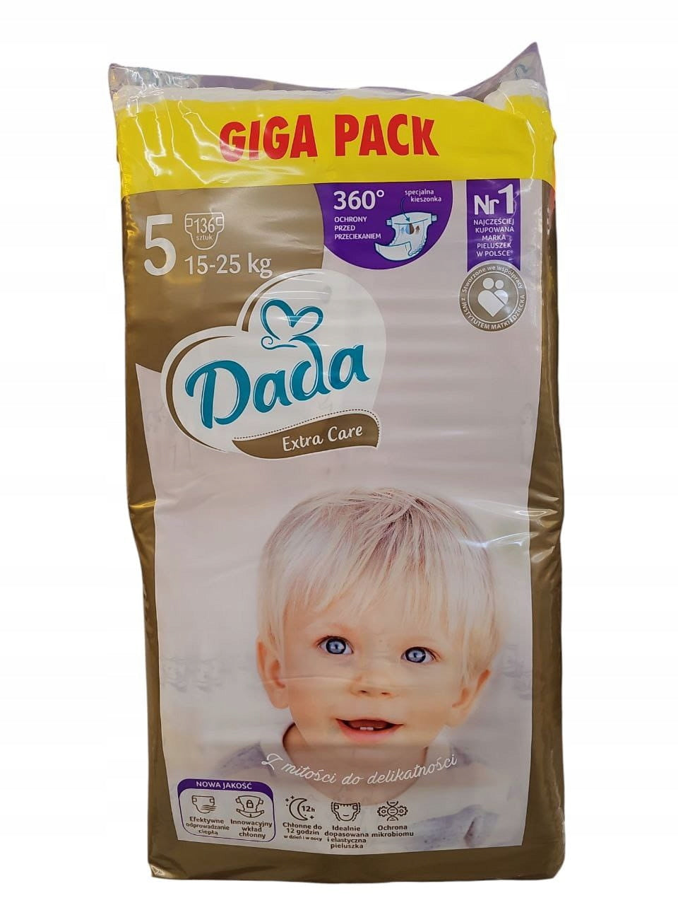 Dada Disposable diapers Extra Care 5 junior 15-25 kg 136 pieces GIGA PACK