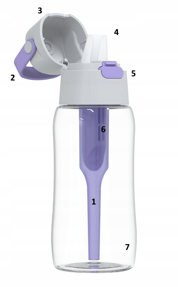 Dafi Lavender filter bottle with cartridge 0,5 l