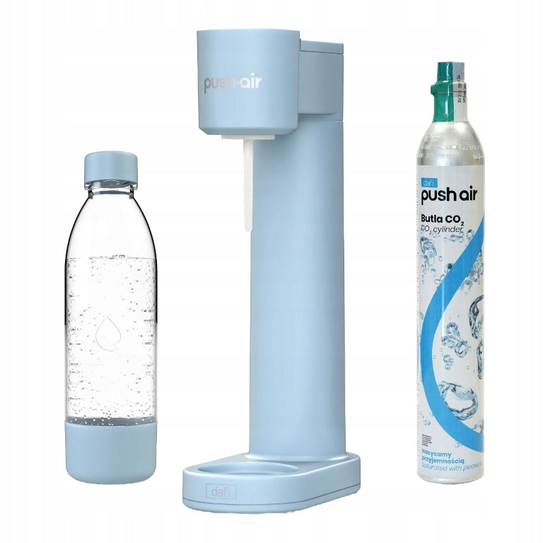 Dafi PushAir Saturator with CO2 cartridge + 0,7l bottle Azure/blue