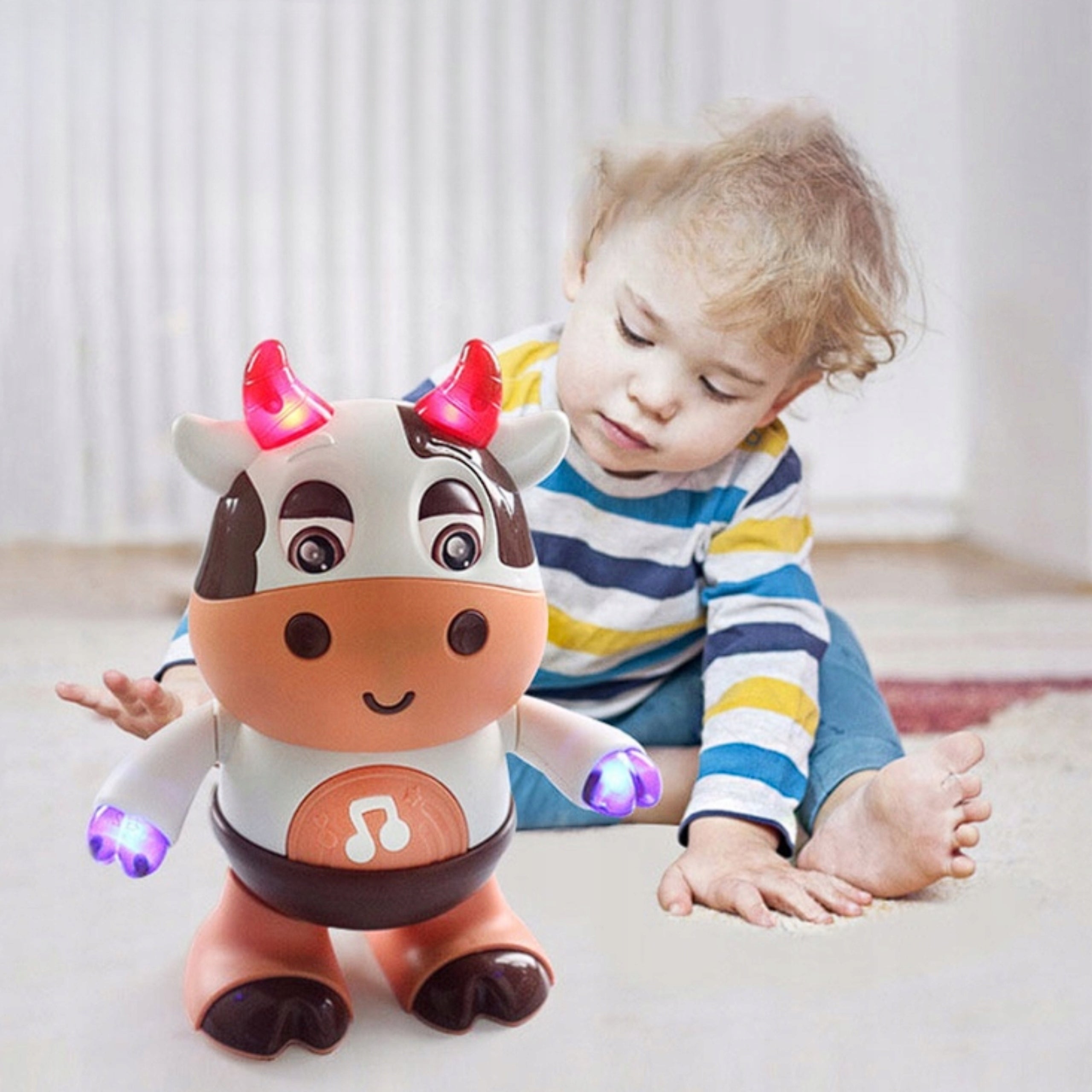 Dancing Cow Interactive Music Toy Glowing LED Sound For Kids Packaging status original