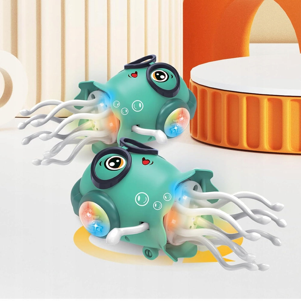 Dancing Toy Medusa Octopus for crawling light sounds + Batteries Brand Bedee