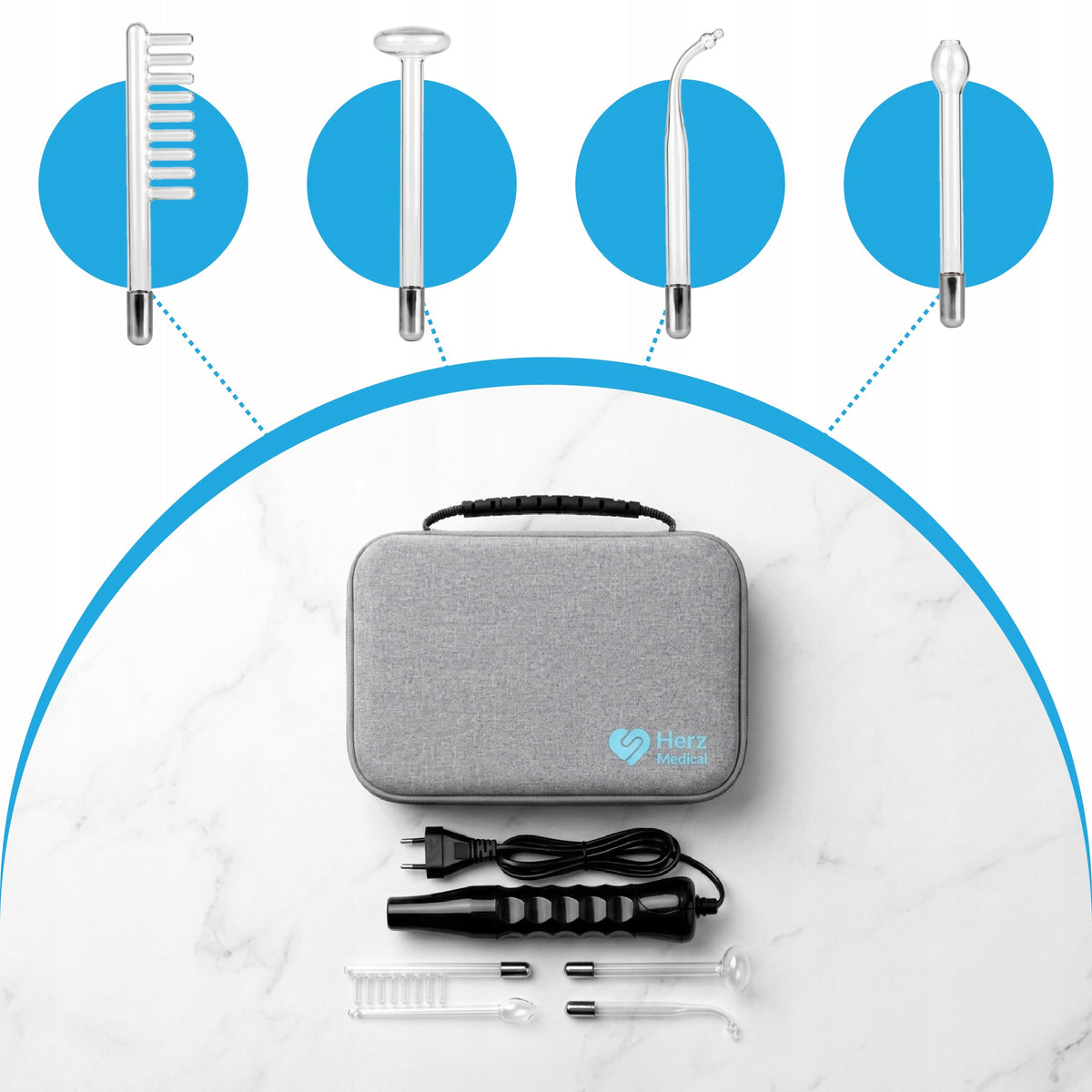 Darsonval OZONE Therapy DARSONWAL Smooth regulation 4 pellets Herz Medical Medical device no