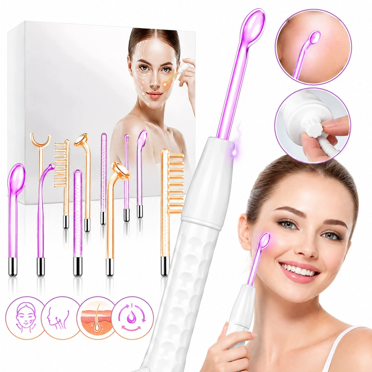 Darsonval Ozone Therapy SKIN THERAPY WAND Ozonate 30 W Packaging status original