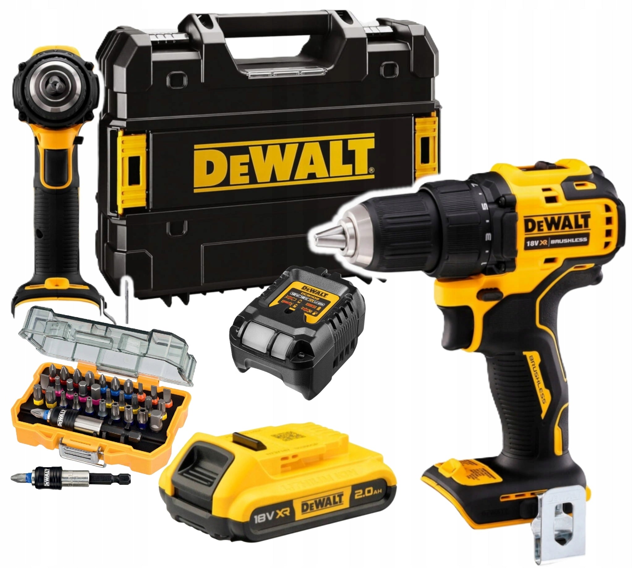 DeWALT DCD709D1T Impact Drill/Driver 18V 65nm 2-Speed Set 1x2Ah