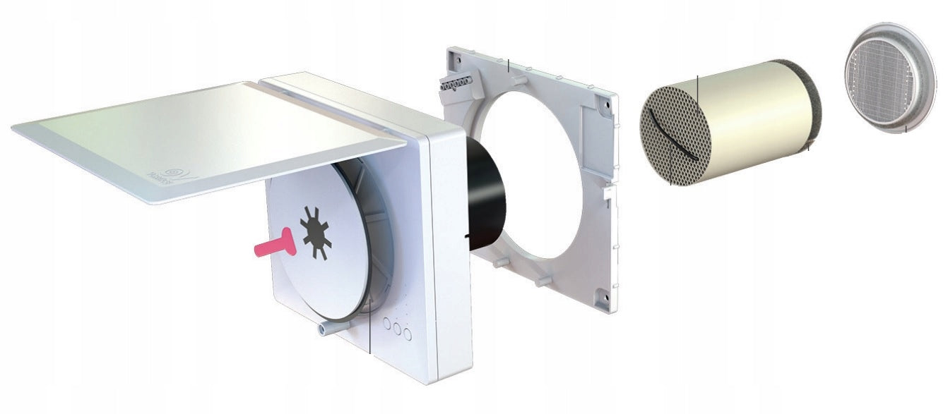Decentral recuperator 100 38m3h VORTICE Super Quiet