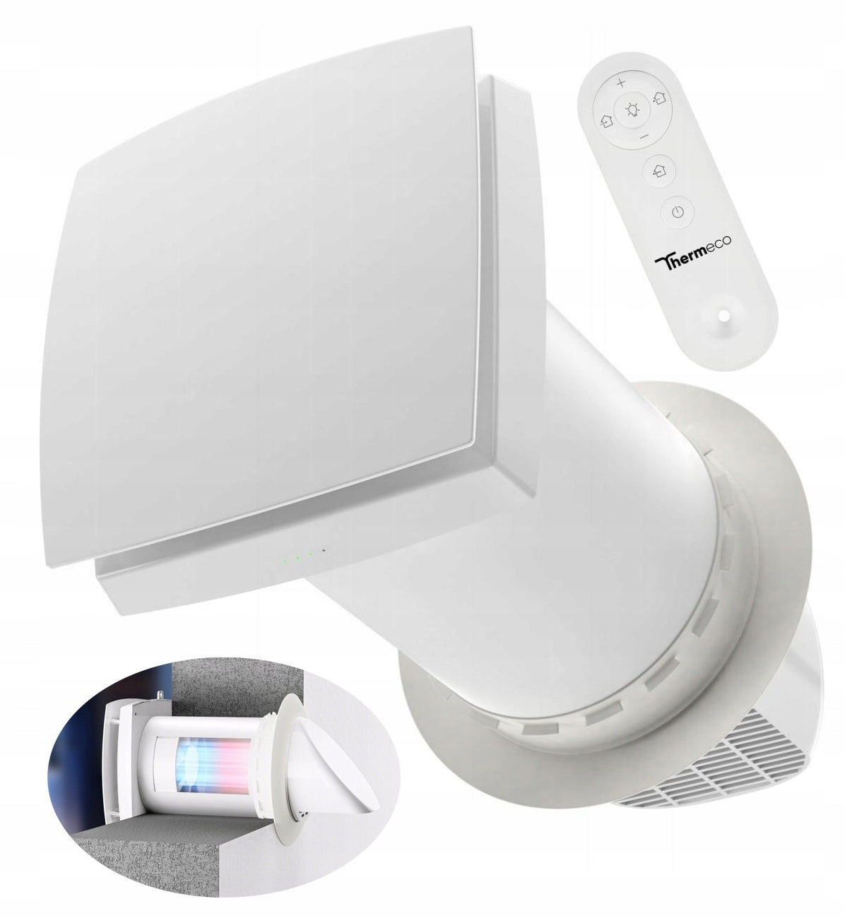 Decentralized wall recuperator AIR VENT PLUS 160 60m3/h remote control Thermeco