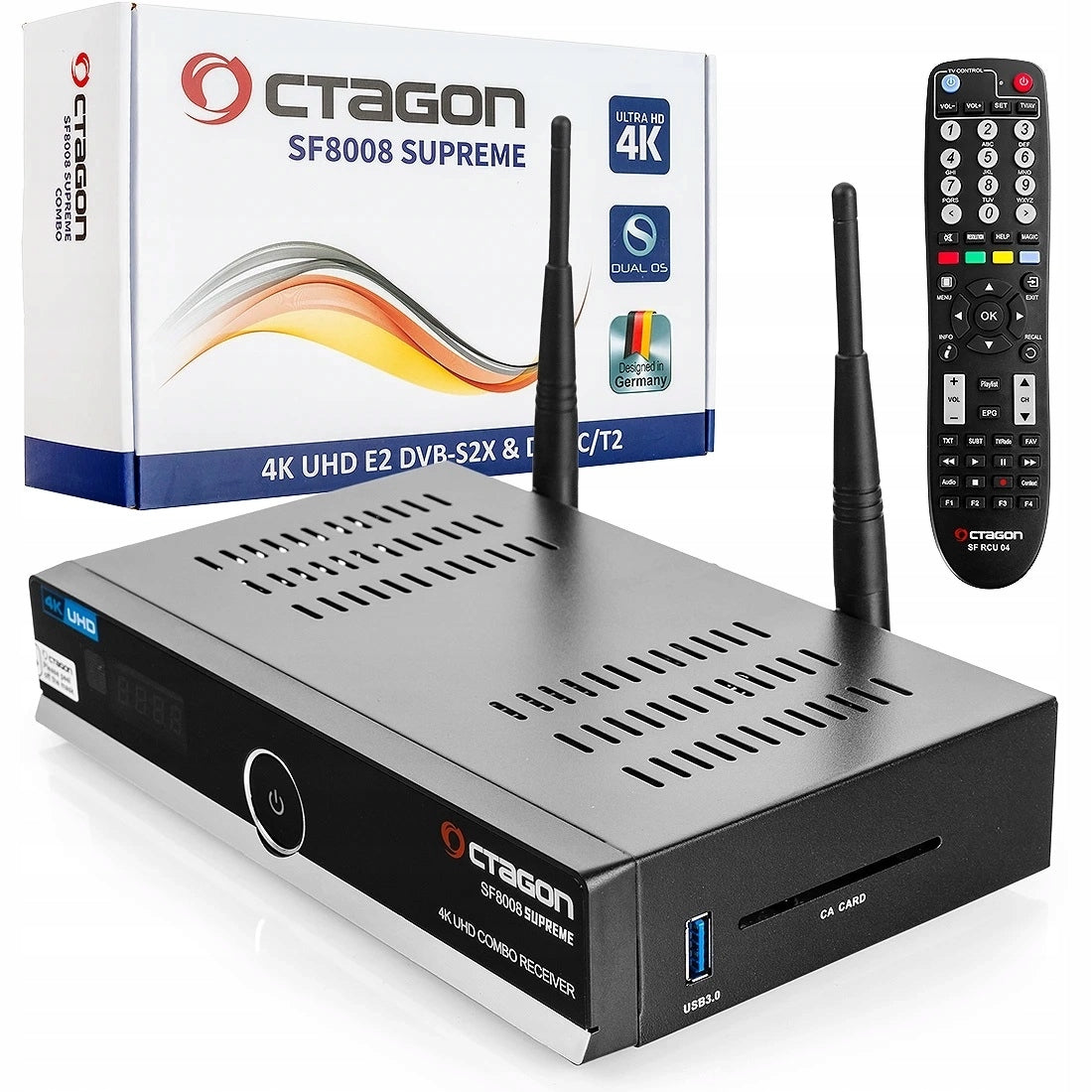Decoder COMBO Octagon SUPREME SAT DVB-S2X DVB-C/T2 Dual OS WiFi 1200Mbps